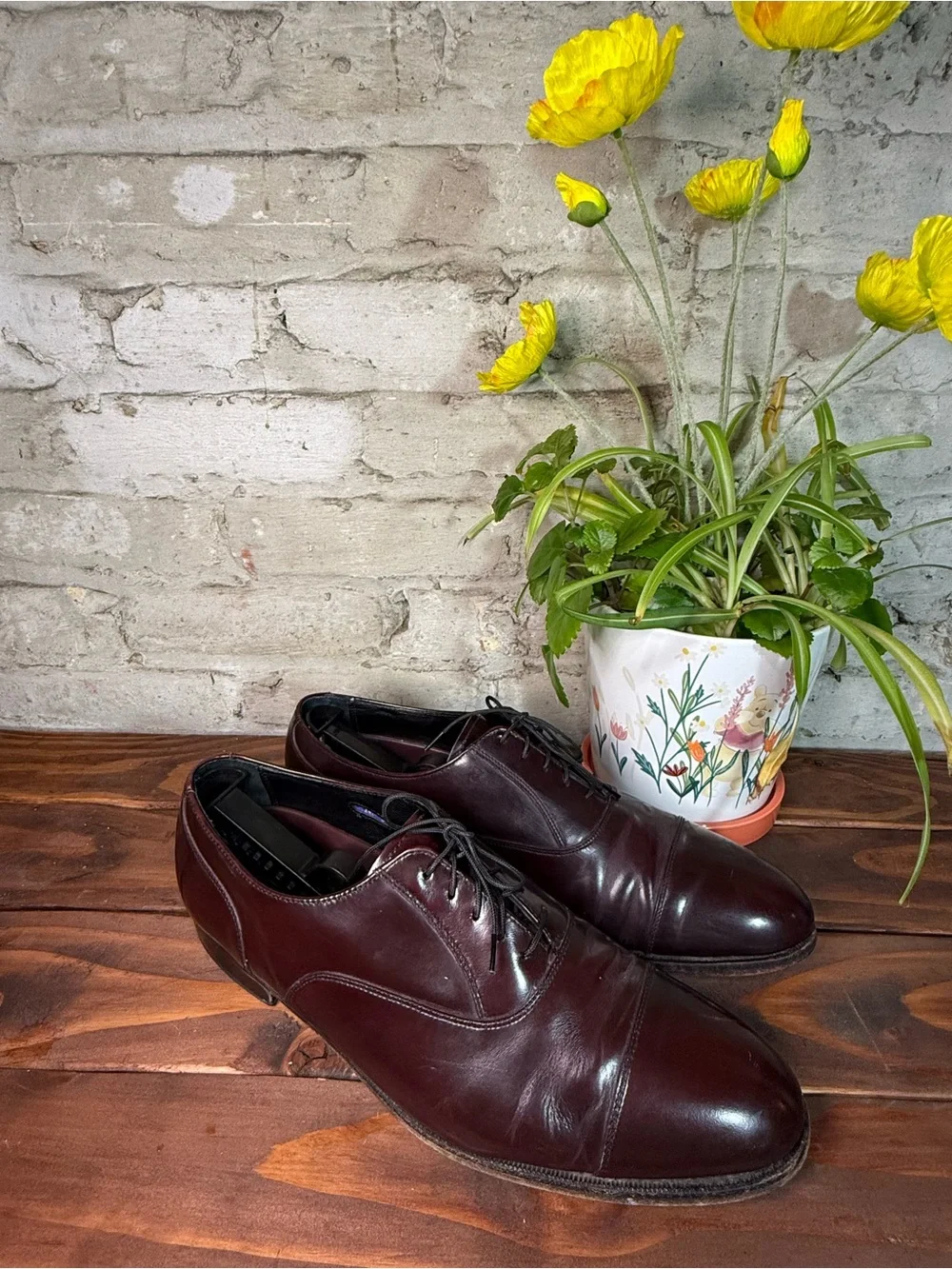 Florsheim Men's Burgundy Leather Derby Shoes